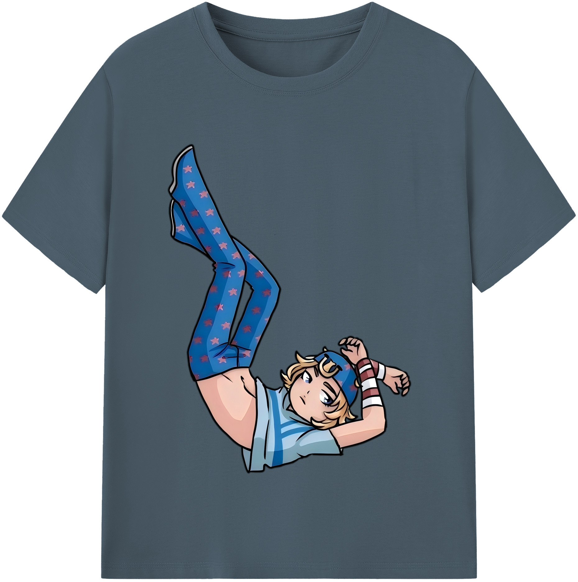 （画像用） ジョジョの奇妙な冒険 グイード?ミスタ JoJo's Bizarre Adventure Guido Mista 綿100％半袖Tシャツ（フロントプリント）